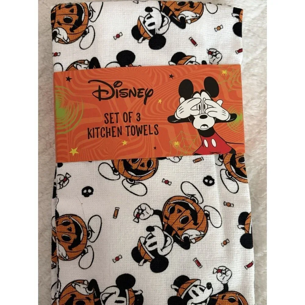 Mickey Mouse Halloween kitchen Towels 3 Pack. Disney, New